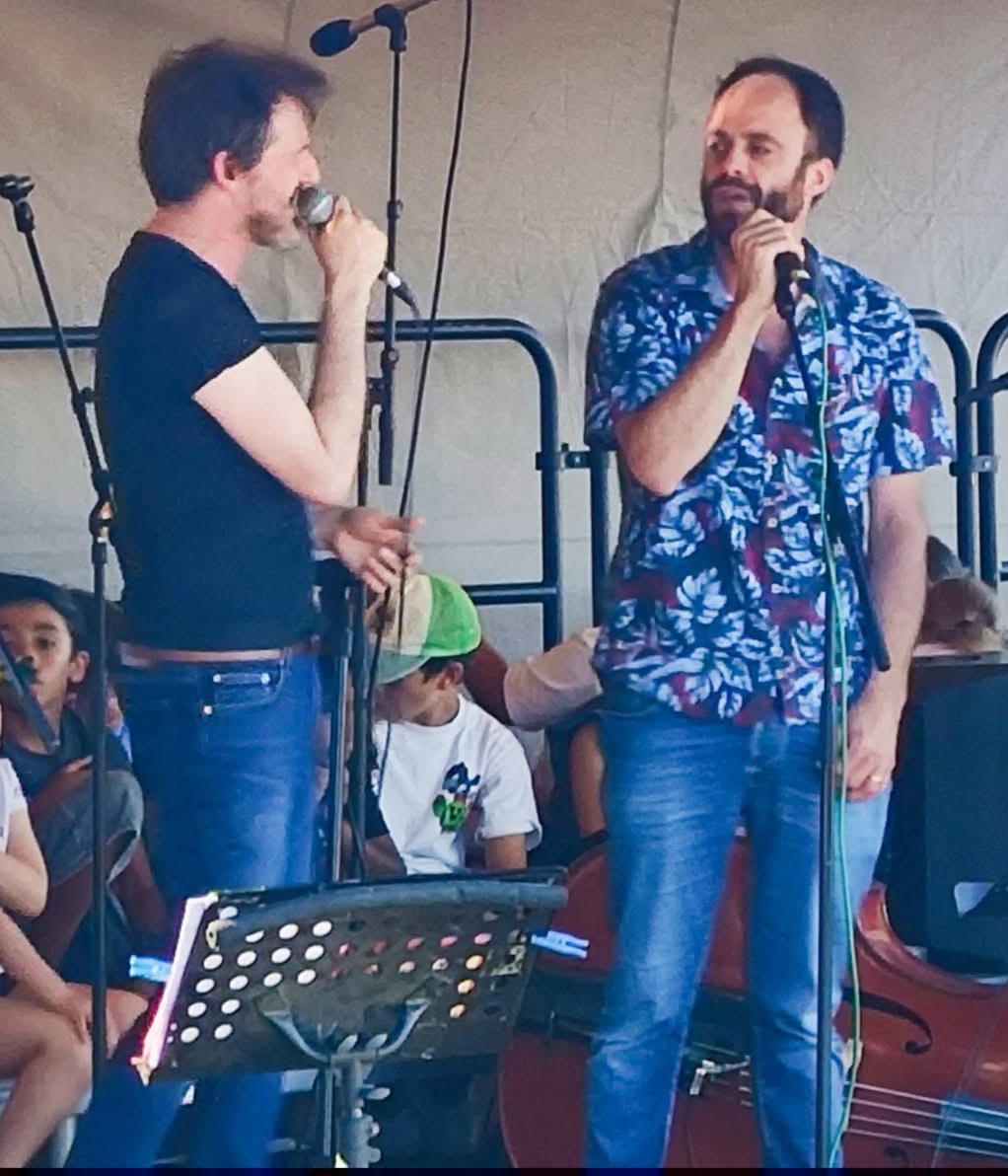 Fred et Tristan sur scène
